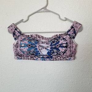 Swimsuit top floral design